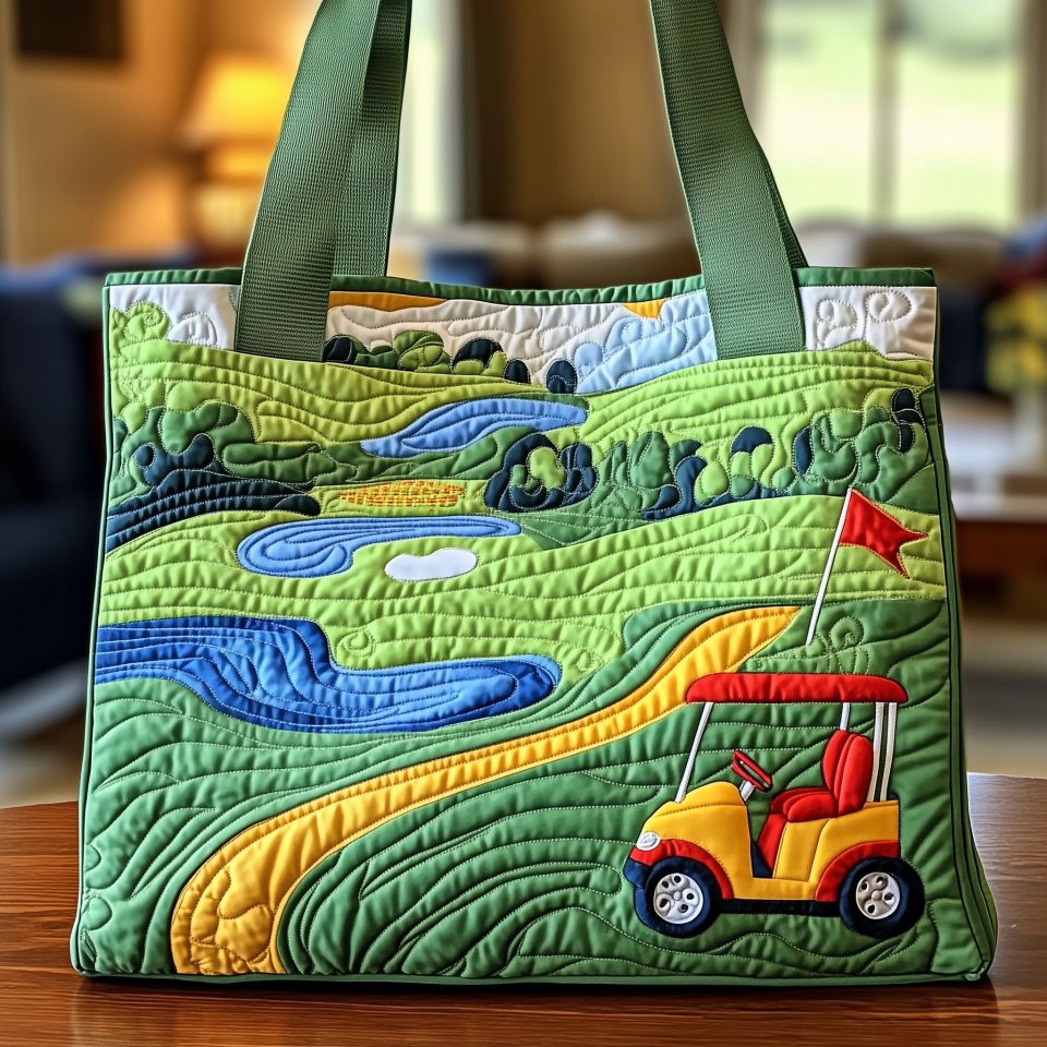 Golf Course Quilted Tote Bag GFTONT1025