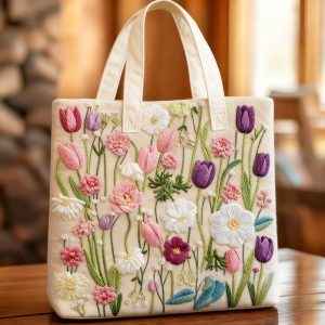 Gorgeous Flowers Quilted Tote
