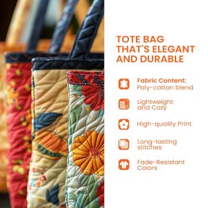 Exquisite Books Quilted Tote Bag GFTOHD8089