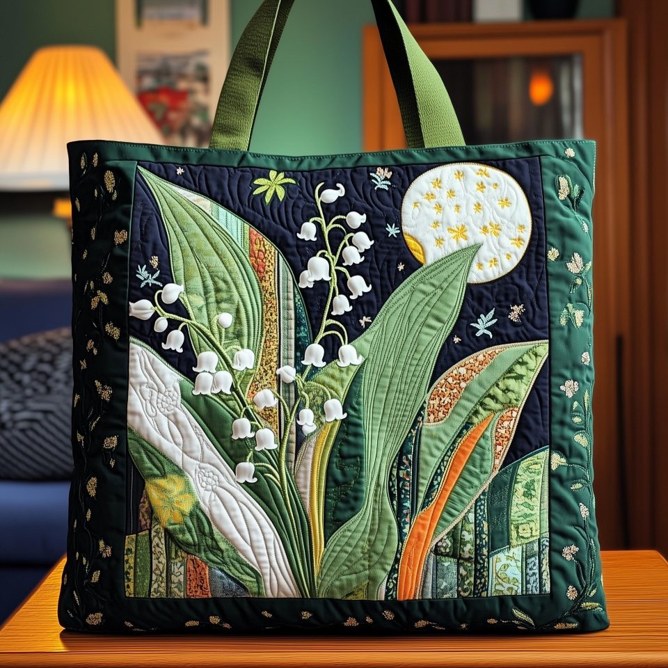 Lily of the Valley Quilted Tote Bag GFTOTP8881