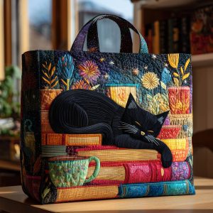 Cat Quilted Tote Bag