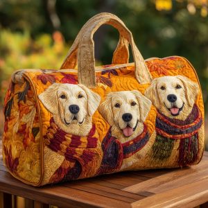 Autumn Golden Pups Quilted Duffle Bag GFTONT2661