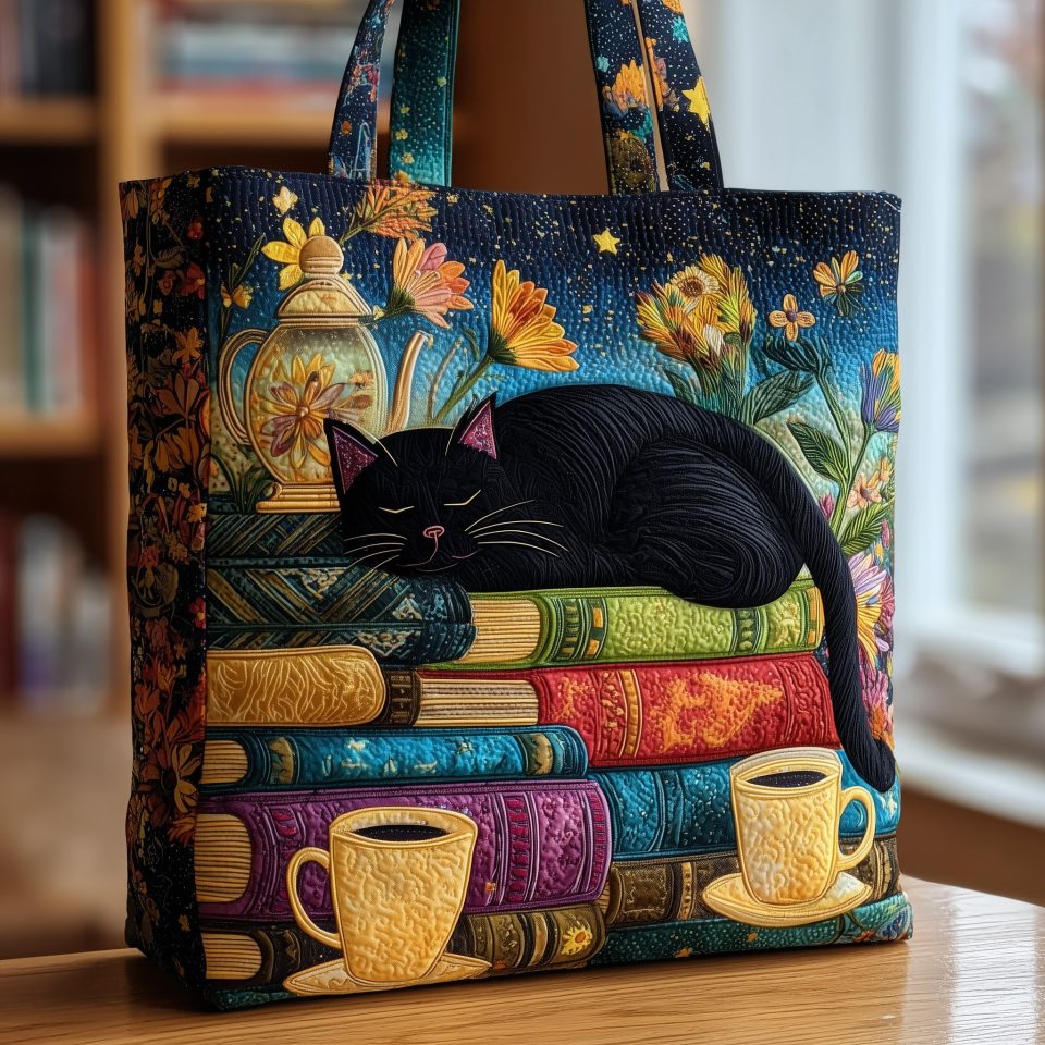 Cat Quilted Tote Bag GFTOMA1882