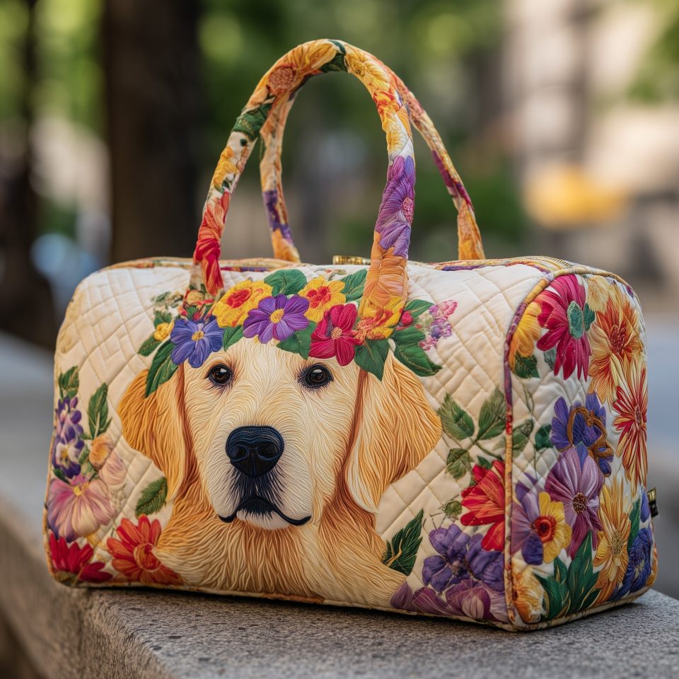 Golden Retriever Quilted Duffle Bag GFTOTP10694