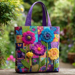 Wildflower Dreams Quilted Tote Bag