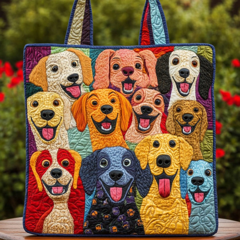 Playful Puppy XR0210013CL Quilted Tote Bag