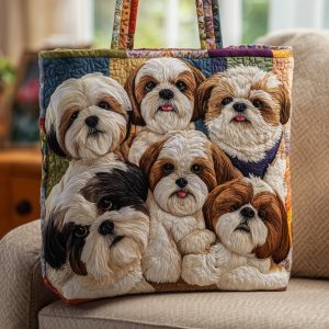 Shih Tzu Joy Quilted Tote Bag GFTONT2584