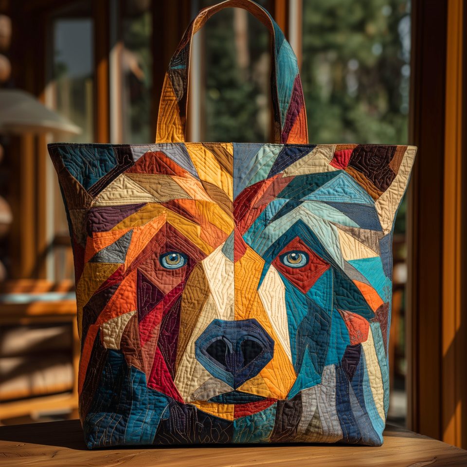 Majestic Bear Quilted Tote Bag GFTOHD8844